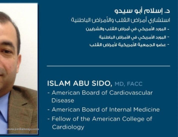 الدكتور اسلام ابو سيدو اخصائي امراض القلب والشرايين